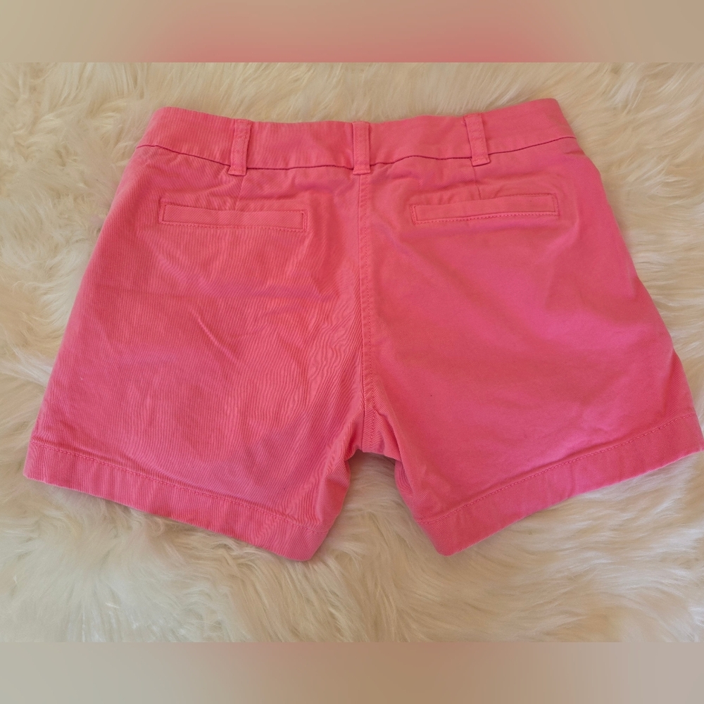 J. Crew Bright Pink Women's Shorts with Striped Waist Trim Size 2 - Picture 3 of 3